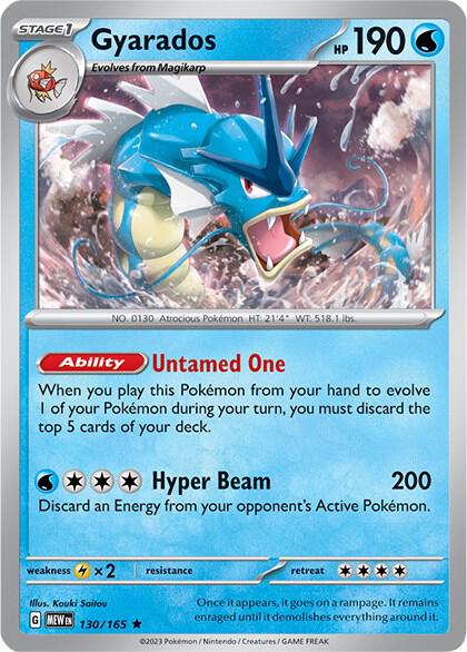 Gyarados Rare SV: Scarlet & Violet 151 130/165 MP (Back)