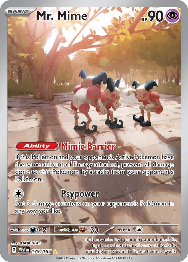 Mr. Mime - Illustration Rare SV: Scarlet & Violet 151 179/165 MP (Back)