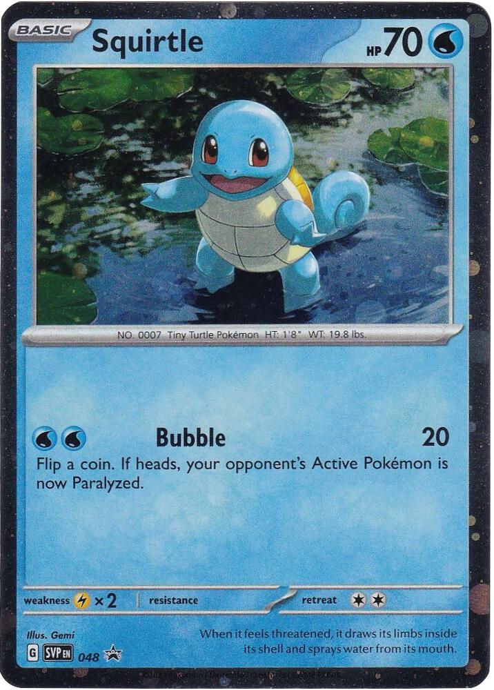 Squirtle - (Cosmos Holo) Promo SV: Scarlet & Violet Promo Cards 048 MP (Back)