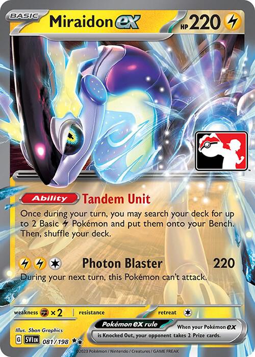 Miraidon ex - Double Rare Prize Pack Series Cards 081/198 MP (Back)