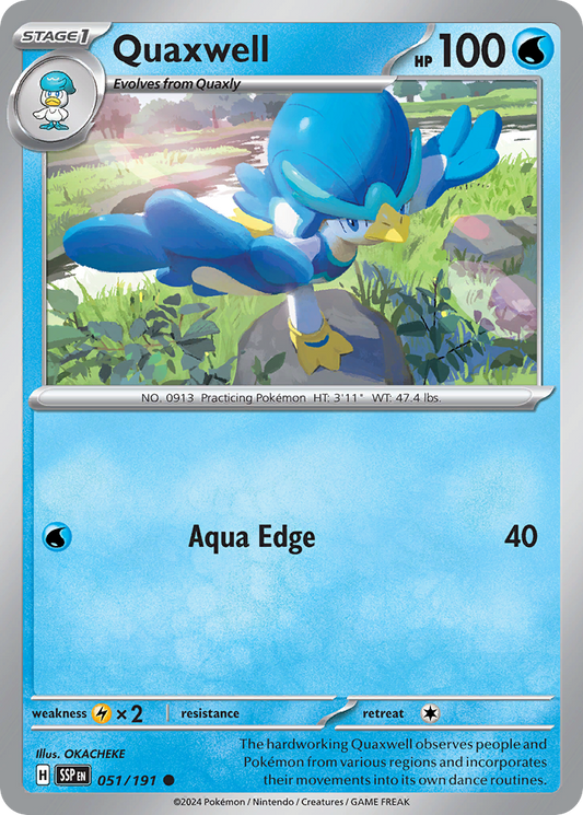 Pokemon Quaxwell Surging Sparks 051/191