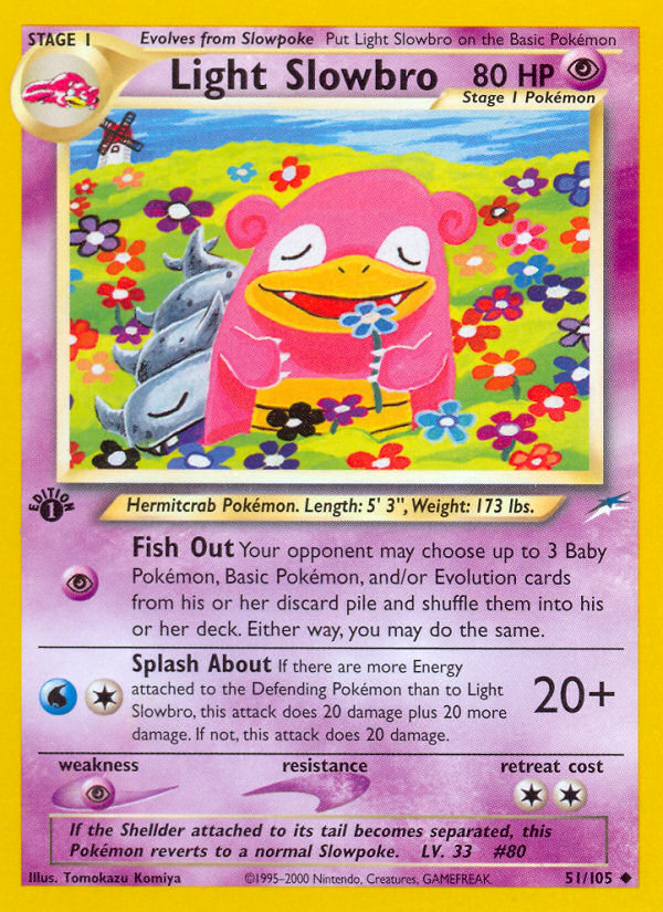Light Slowbro 51/105 — Pokémon Neo Destiny