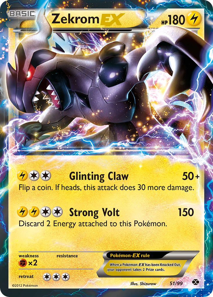 Zekrom-EX 51/99 Pokémon Next Destinies (2012) English card — catalogue reference