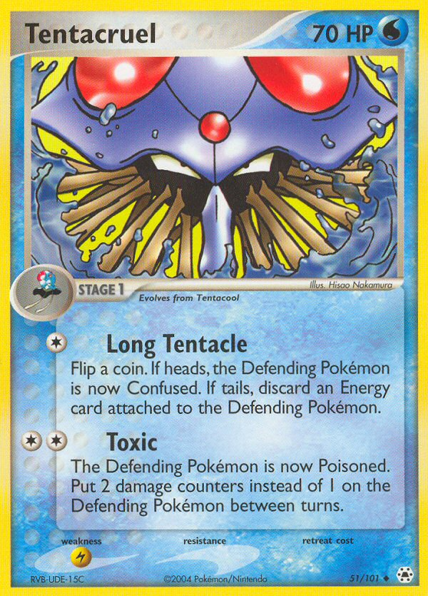 Tentacruel 51/101 EX Hidden Legends 2004
