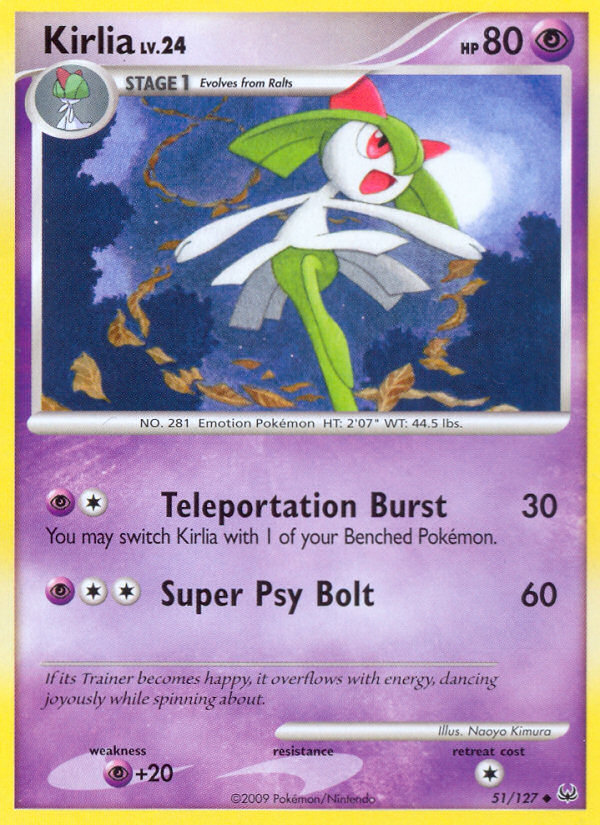 Kirlia 51/127 Pokémon Platinum (2009) English card — catalogue reference