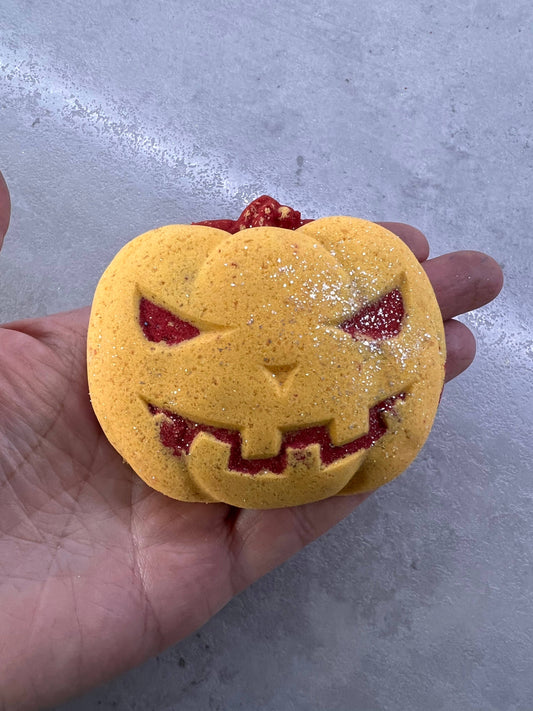 Unique creations soap company - LARGE PUMPKIN bath bomb