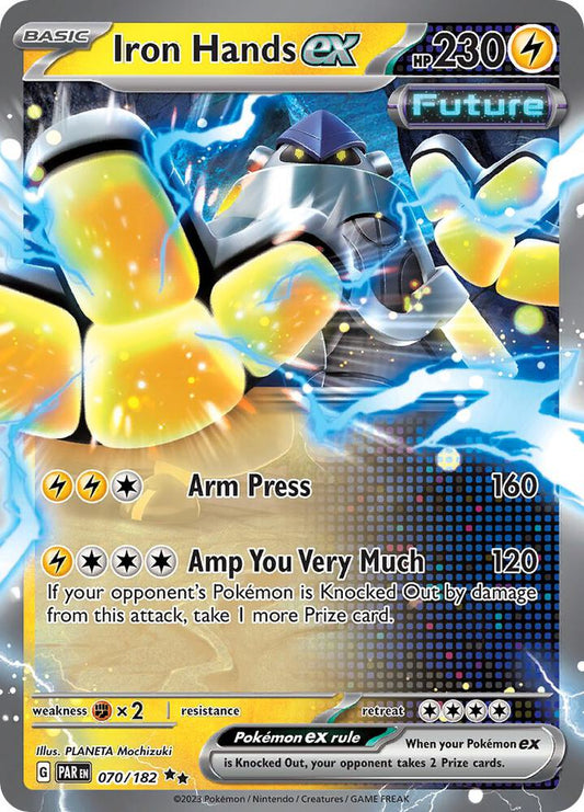Iron Hands ex Double Rare SV04: Paradox Rift 070/182 NM (Back)