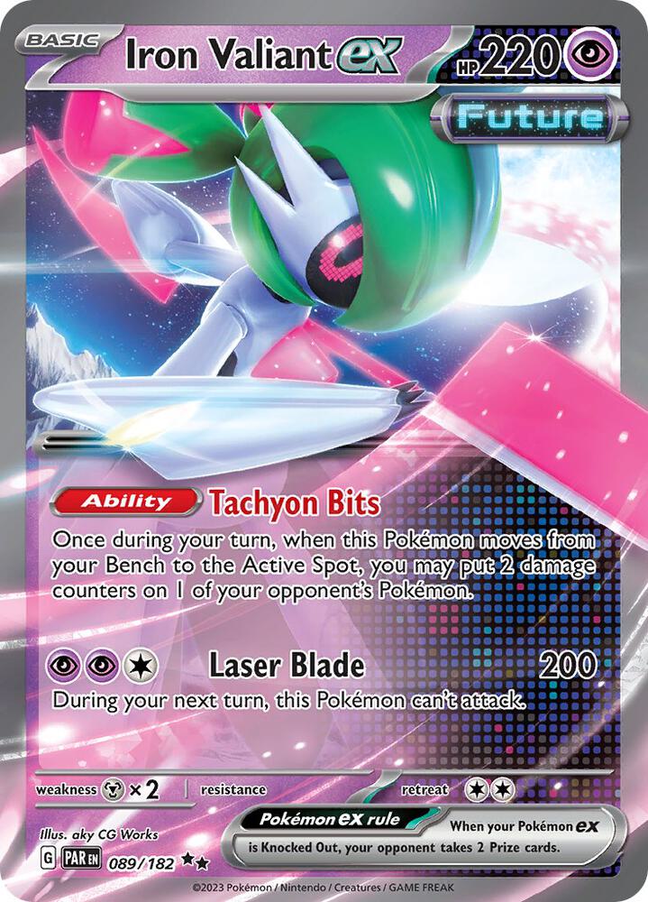 Iron Valiant ex Double Rare SV04: Paradox Rift 089/182 MP (Back)