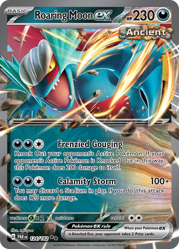 Roaring Moon ex Double Rare SV04: Paradox Rift 124/182 NM