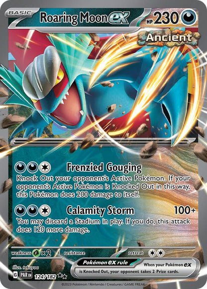 Roaring Moon ex Double Rare SV04: Paradox Rift 124/182 NM