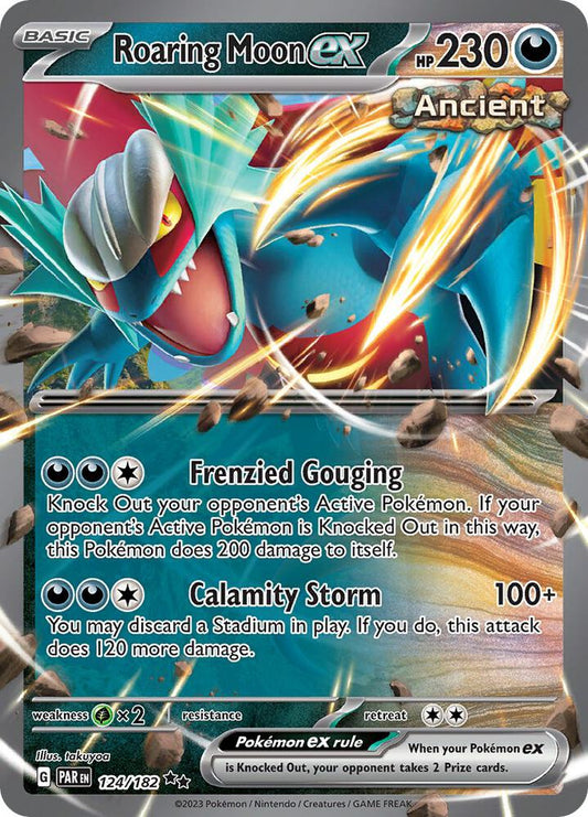 Roaring Moon ex Double Rare SV04: Paradox Rift 124/182 NM