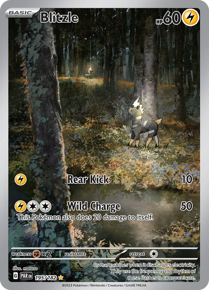 Blitzle - Illustration Rare SV04: Paradox Rift 195/182 MP (Back)