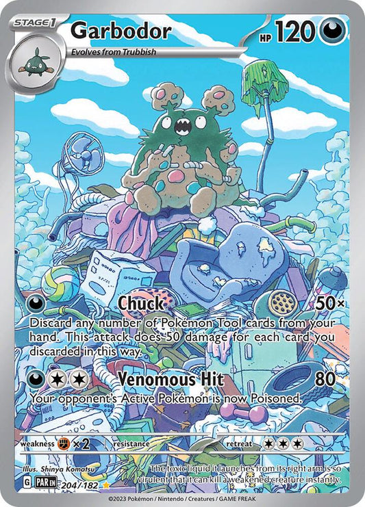 Garbodor - Illustration Rare SV04: Paradox Rift 204/182 MP (Back)