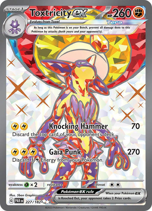 Toxtricity ex Ultra Rare SV04: Paradox Rift 227/182 NM (Back)