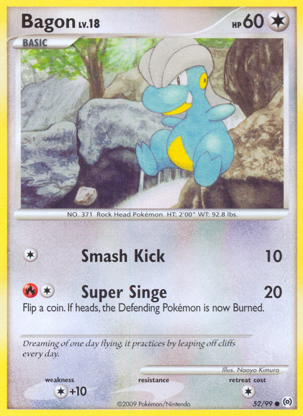 Bagon 52/99 Pokémon Arceus (2009) English card — catalogue reference