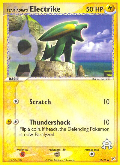 Team Aqua's Electrike 52/95 — Pokémon EX Team Magma vs Team Aqua