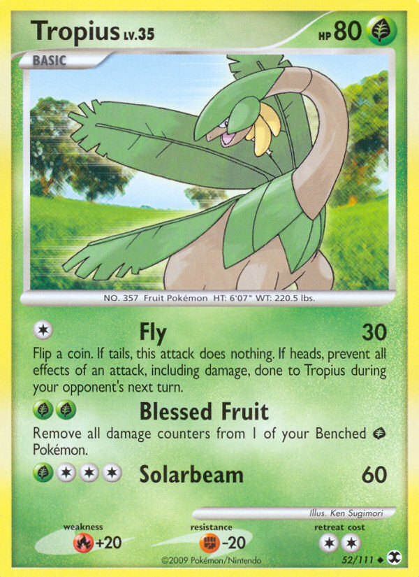 Tropius 52/111 Pokémon Rising Rivals (2009) English card — catalogue reference