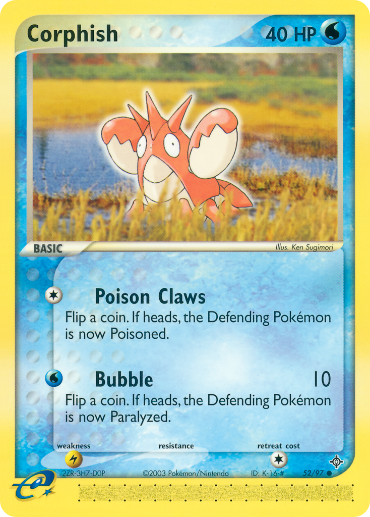 Corphish 52/97 — Pokémon EX Dragon