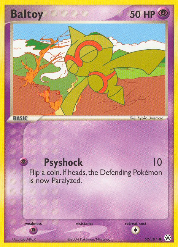 Baltoy 52/101 EX Hidden Legends 2004