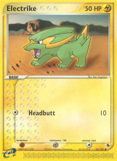Electrike 52/109 — Pokémon EX Ruby & Sapphire