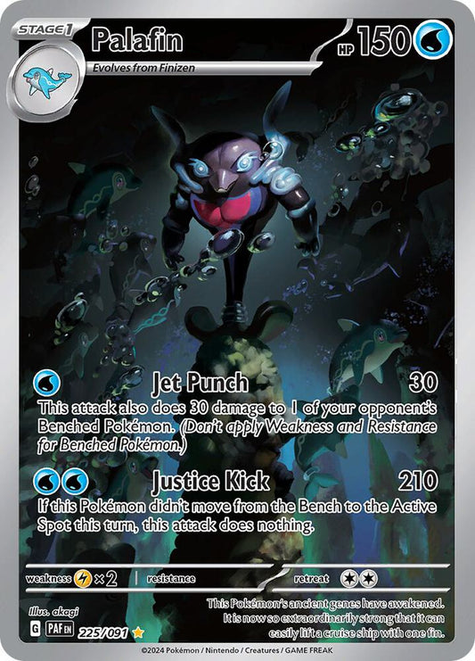 Palafin - Illustration Rare SV: Paldean Fates 225/091 MP (Back)