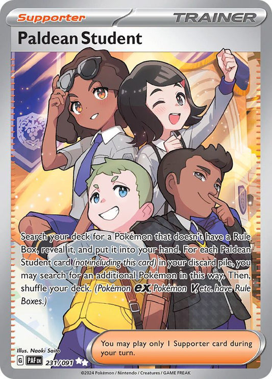Paldean Student Ultra Rare SV: Paldean Fates 231/091 NM (Back)