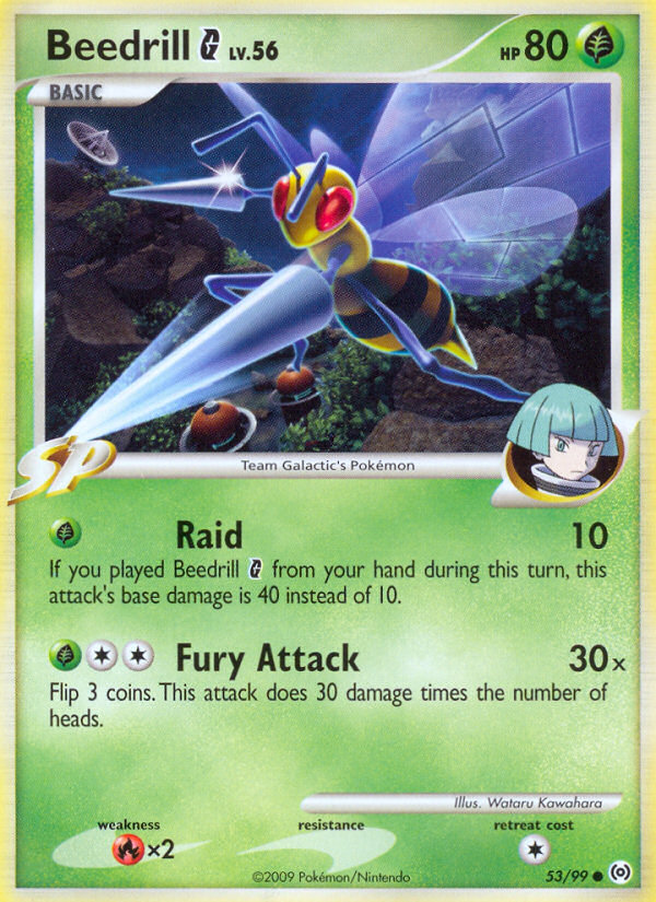Beedrill G 53/99 Pokémon Arceus (2009) English card — catalogue reference