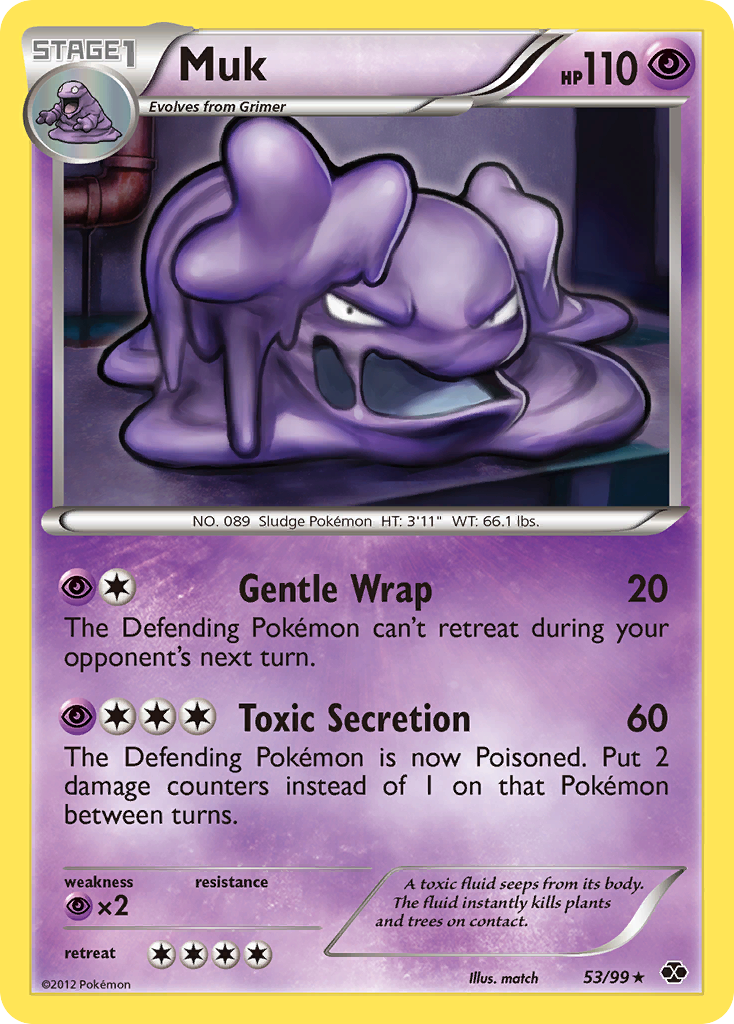 Muk 53/99 Pokémon Next Destinies (2012) English card — catalogue reference