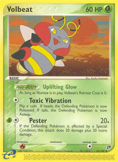 Volbeat 53/100 — Pokémon EX Sandstorm