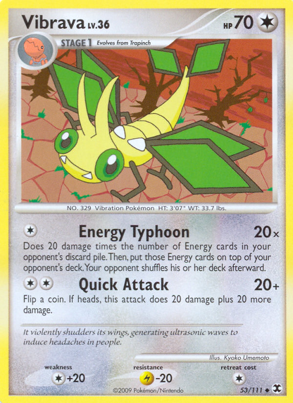 Vibrava 53/111 Pokémon Rising Rivals (2009) English card — catalogue reference