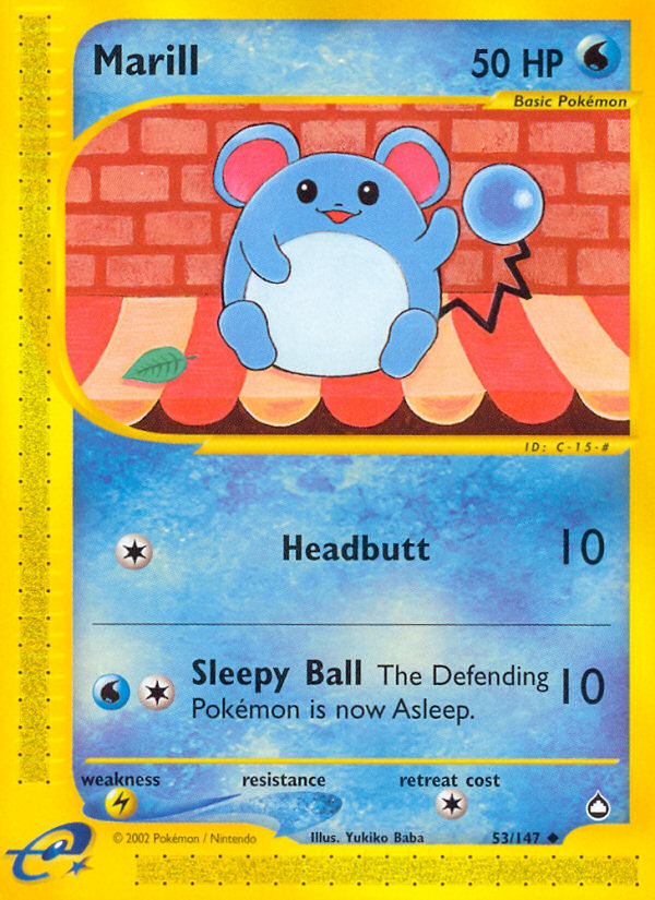 Marill 53/147 — Pokémon Aquapolis