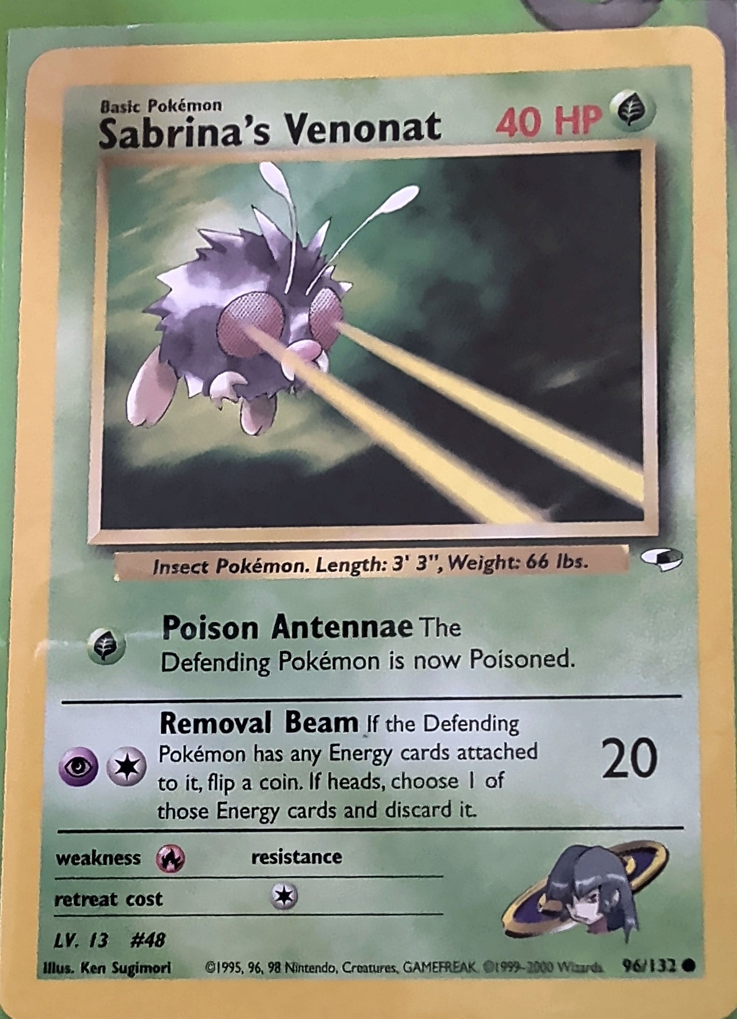 Sabrina's Venonat Common Gym Heroes 096/132 MP