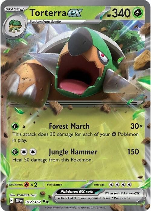 Torterra ex Double Rare SV05: Temporal Forces 012/162 MP (Back)