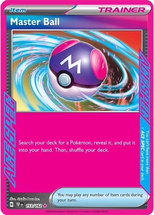 Master Ball ACE SPEC Rare SV05: Temporal Forces 153/162 MP (Back)
