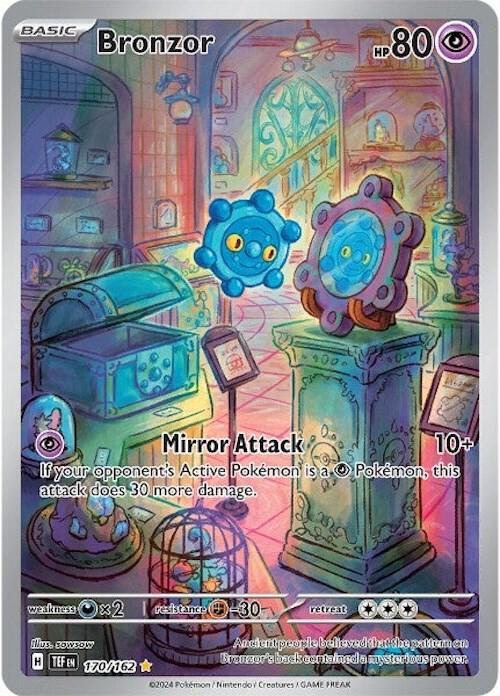 Bronzor Illustration Rare SV05: Temporal Forces 170/162 MP (Back)