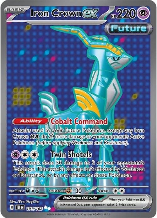 Iron Crown ex Ultra Rare SV05: Temporal Forces 191/162 MP (Back)