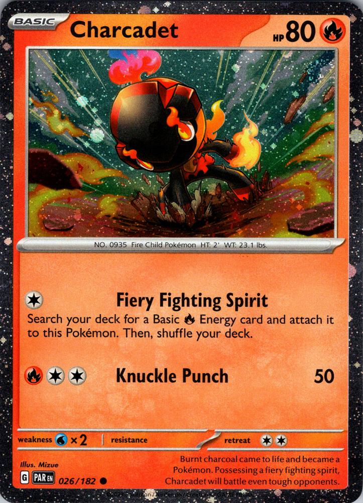 Charcadet - (Cosmos Foil) Promo Miscellaneous Cards & Products 026/182 MP (Back)
