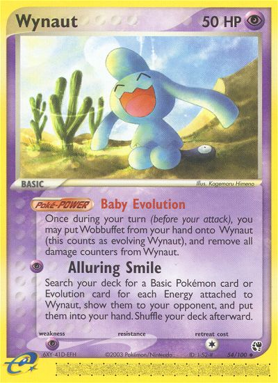 Wynaut 54/100 — Pokémon EX Sandstorm
