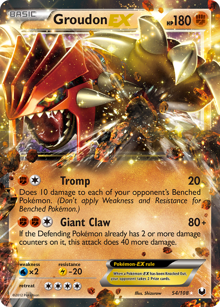 Groudon-EX 54/108 Pokémon Dark Explorers (2012) English card — catalogue reference