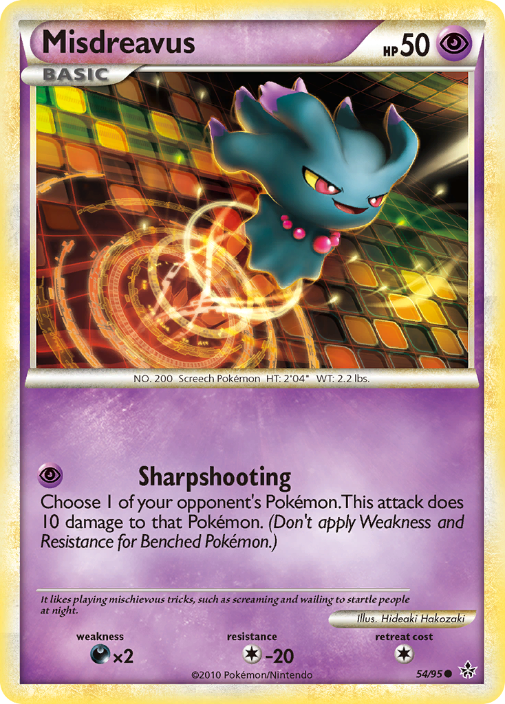 Misdreavus 54/95 Pokémon Unleashed (2010) English card — catalogue reference