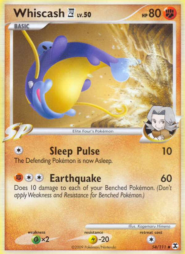 Whiscash E4 54/111 Pokémon Rising Rivals (2009) English card — catalogue reference