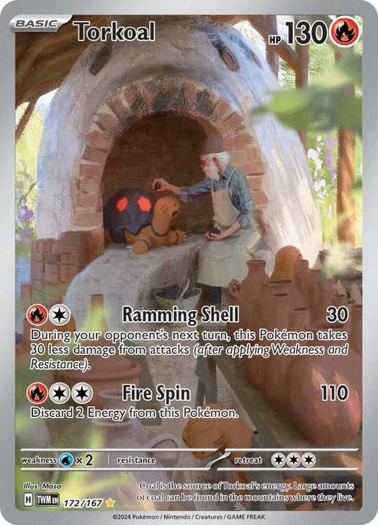 Torkoal - Illustration Rare SV06: Twilight Masquerade 172/167 MP (Back)