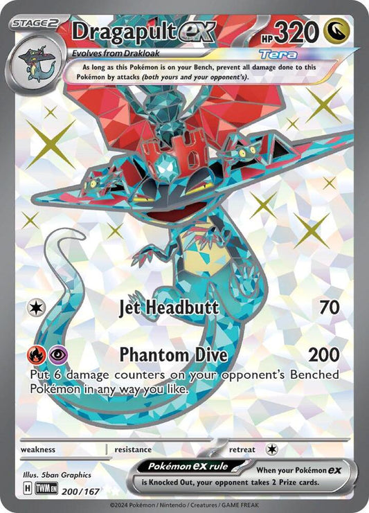 Dragapult ex - Ultra Rare SV06: Twilight Masquerade 200/167 NM (Back)