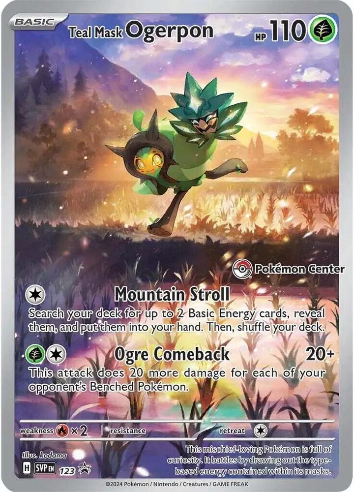 Teal Mask Ogerpon Promo SV: Scarlet & Violet Promo Cards 123 NM (Back)