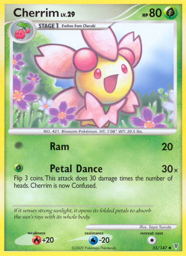 Cherrim 55/147 Pokémon Supreme Victors (2009) English card — catalogue reference