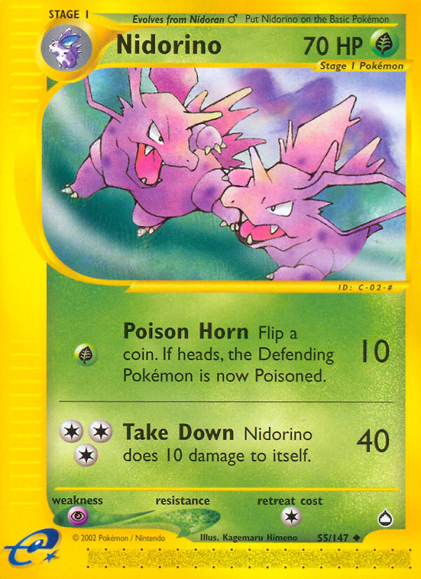 Nidorino 55/147 — Pokémon Aquapolis