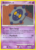 Bronzor 55/100 Pokémon Stormfront (2008) English card — catalogue reference
