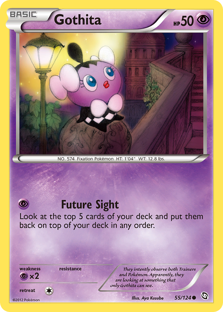 Gothita 55/124 Pokémon Dragons Exalted (2012) English card — catalogue reference