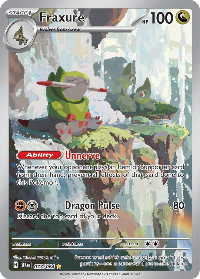 Fraxure - Illustration Rare SV: Shrouded Fable 077/064 MP (Back)