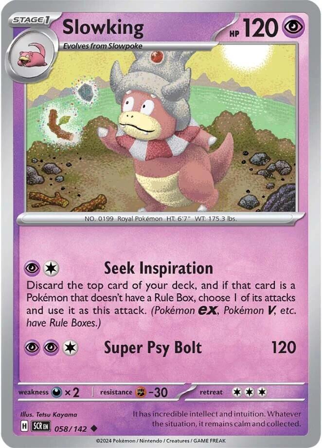 Slowking Uncommon SV07: Stellar Crown 058/142 MP (Back)